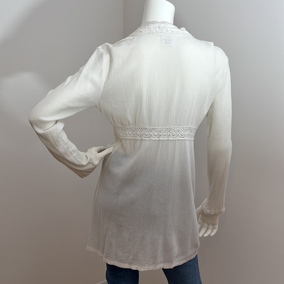 [S] La Vie En Rose AQUA White Tunic Bathing Suit Cover - Picture 5 of 5